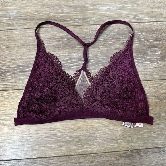 Victoria's Secret Other - Victoria’s Secret Elegant Lace Bralette in Deep Purple Sz S